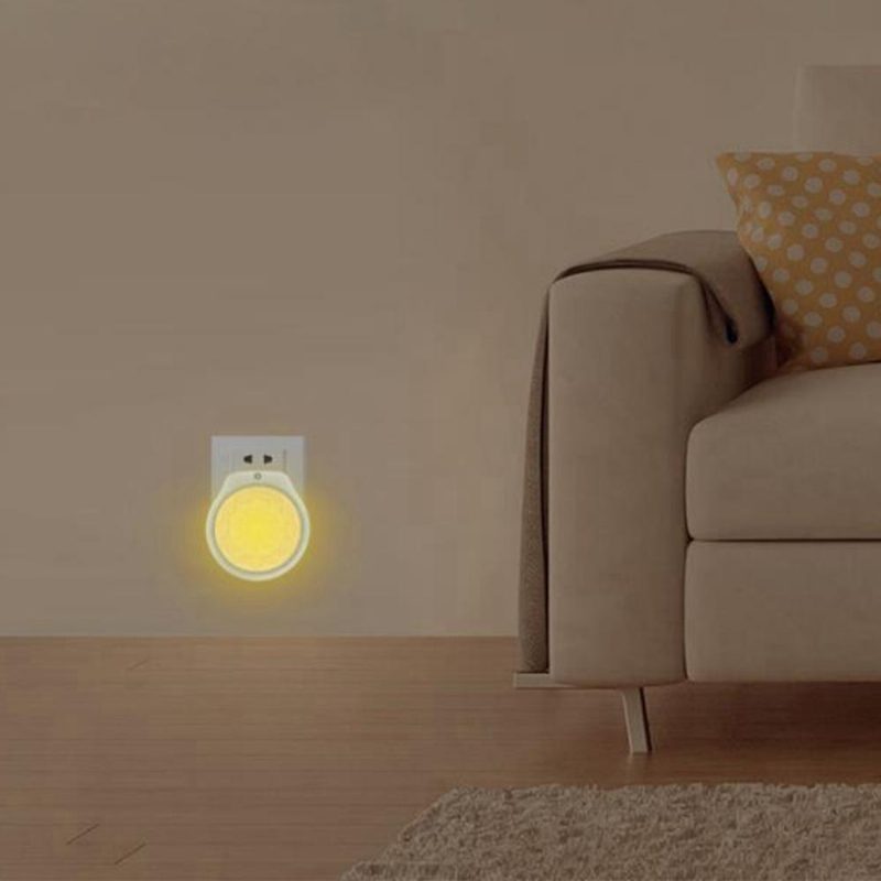 Inteligentný Svetelný Senzor Led Zásuvná Nástenná Nočná Lampa S Kvetinovým Vzorom Pre Domácu Spálňu Ac100-240v