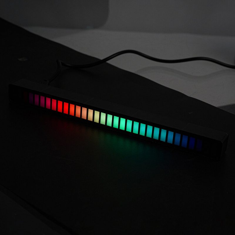 Jednosmerné Napätie 5v Úroveň Snímania Atmosféra Svetlo Úprava Interiéru Auta Zvukové Ovládanie Stolného Počítača Rgb