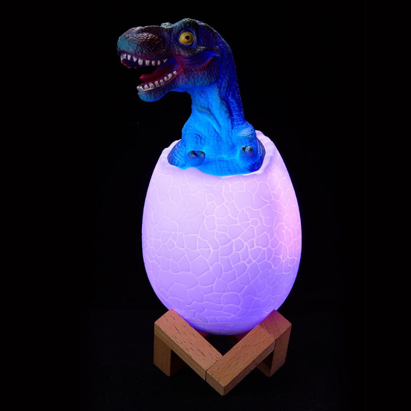 Kl-02 Dekoratívne 3d Vajce Tyrannosaurus Inteligentné Nočné Svetlo 16 Farieb Diaľkové Ovládanie Dotykový Spínač Led Na Vianočný Darček