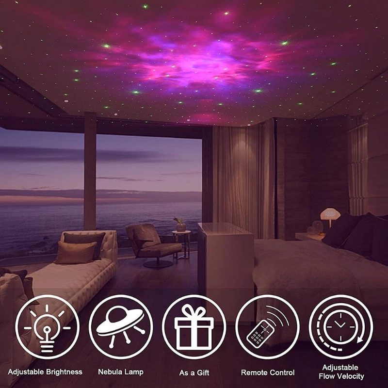 Led Creative Astronaut Galaxy Projector Lamp Gypsophila Projection Hviezdne Nočné Svetlo Pre Deti Home Dekor