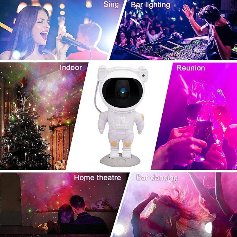 Led Creative Astronaut Galaxy Projector Lamp Gypsophila Projection Hviezdne Nočné Svetlo Pre Deti Home Dekor