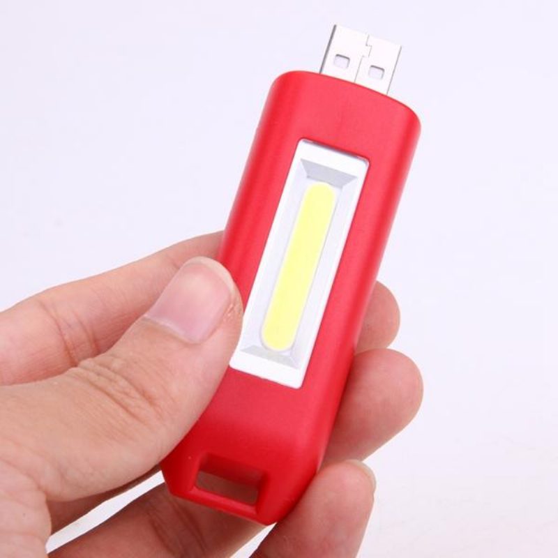 Mini 0.5w Usb Nabíjateľná Vrecková Baterka Cob Led Na Kľúče