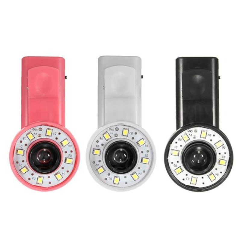 Mini Clip Prenosné 8 Led Výplňové Zábleskové Selfie Svetlo Pre Iphone 6 Samsung