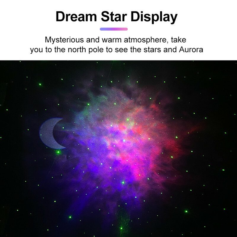 Projektor Hviezdnej Oblohy Bluetooth Hudobný Reproduktor Led Nočného Svetla Galaxy Nebula Ocean Star Mesiac Nočná Lampa