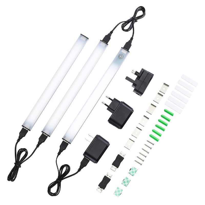 Solmore 3pcs 80 Led Skrinkové Svietidlo Smd2835 Usb Dotykové Stmievateľné Domáce Izbové Skriňové Barové Eú Zástrčka