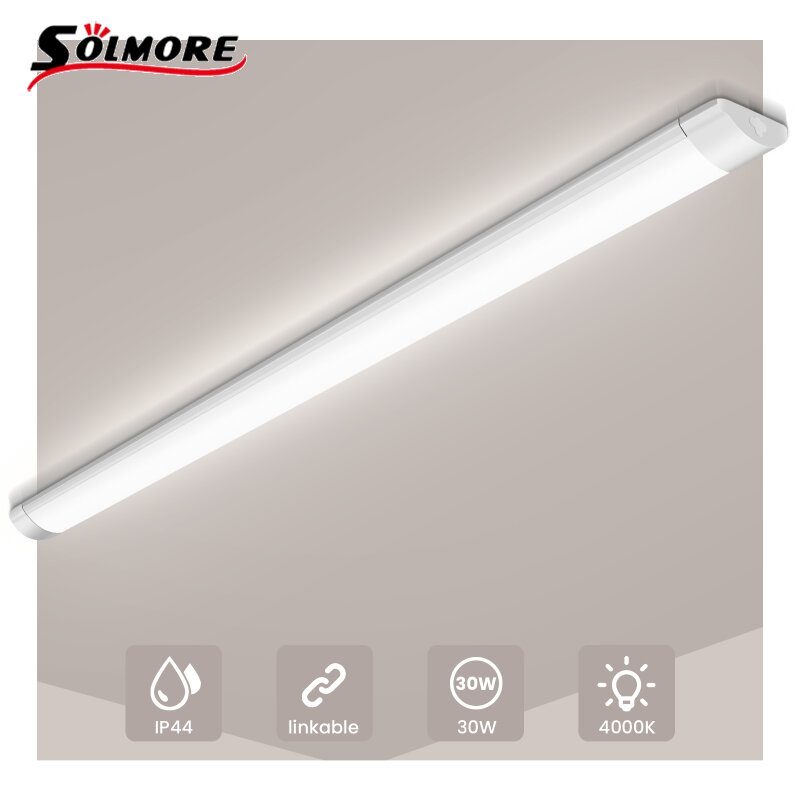 Solmore 60/120 cm Led Trubicová Lampa Fluorescentná Stropné Svietidlo Pre Domácu Kanceláriu 4000k Pripojiteľné