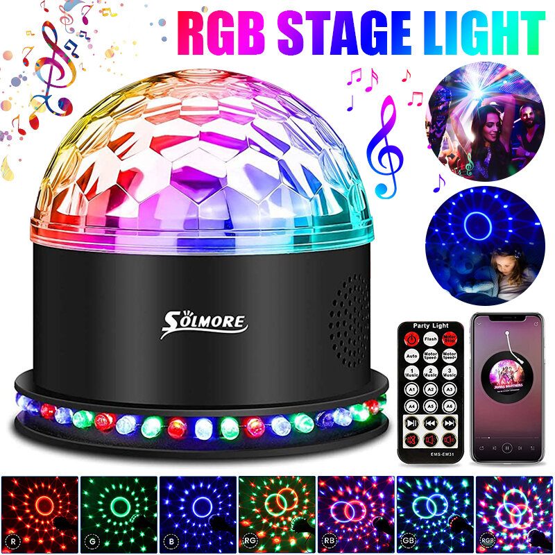 Solmore Dome Crystal Magic Ball Bluetooth Diaľkové Ovládanie Pódiového Svetla