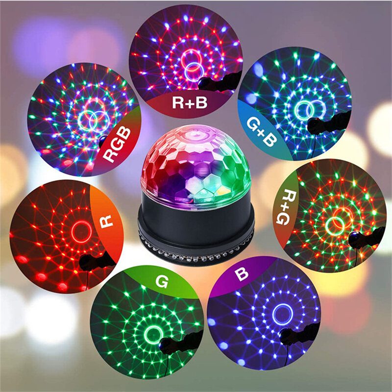 Solmore Dome Crystal Magic Ball Bluetooth Diaľkové Ovládanie Pódiového Svetla