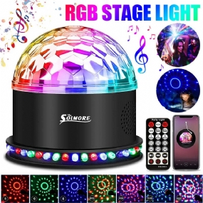 Solmore Dome Crystal Magic Ball Bluetooth Diaľkové Ovládanie Pódiového Svetla