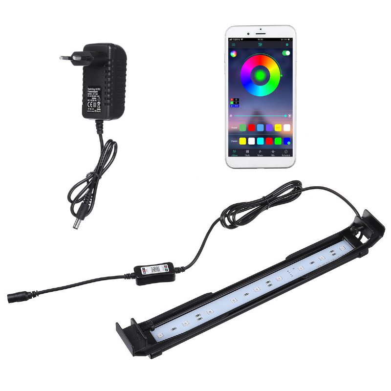 Stmievateľné 32cm 10w Bluetooth App Ovládané Rgb Led Osvetlenie Akvária Nastaviteľné Horné Svetlo Vhodné Pre Akvárium/akvárium