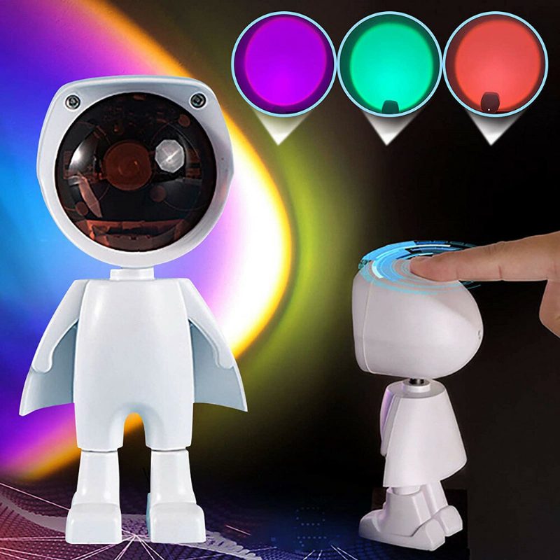 Svetlo Pri Západe Slnka Usb Led Nočné Projektor Led Led Romantické Rainbow Pri Atmosféra 360 Stupňová Dekorácia