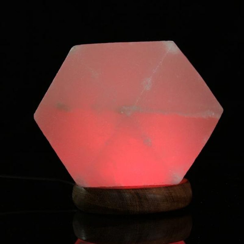 Usb Soľná Lampa Natural Crystal Rock Dekorácia Farebného Nočného Svetla Led