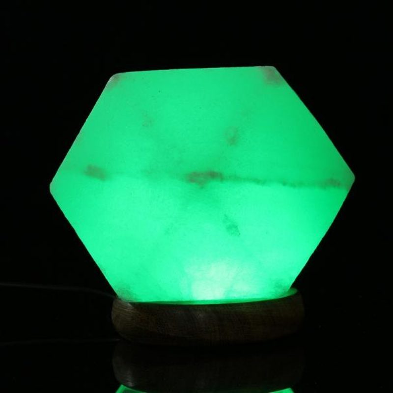 Usb Soľná Lampa Natural Crystal Rock Dekorácia Farebného Nočného Svetla Led