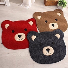 Kolekcia Detských Kreslených Kobercov Cute Bear Bath Mat Tpr Protišmykový Koberec Do Obývačky/spálne1.64 Ft X 1.96 Ft