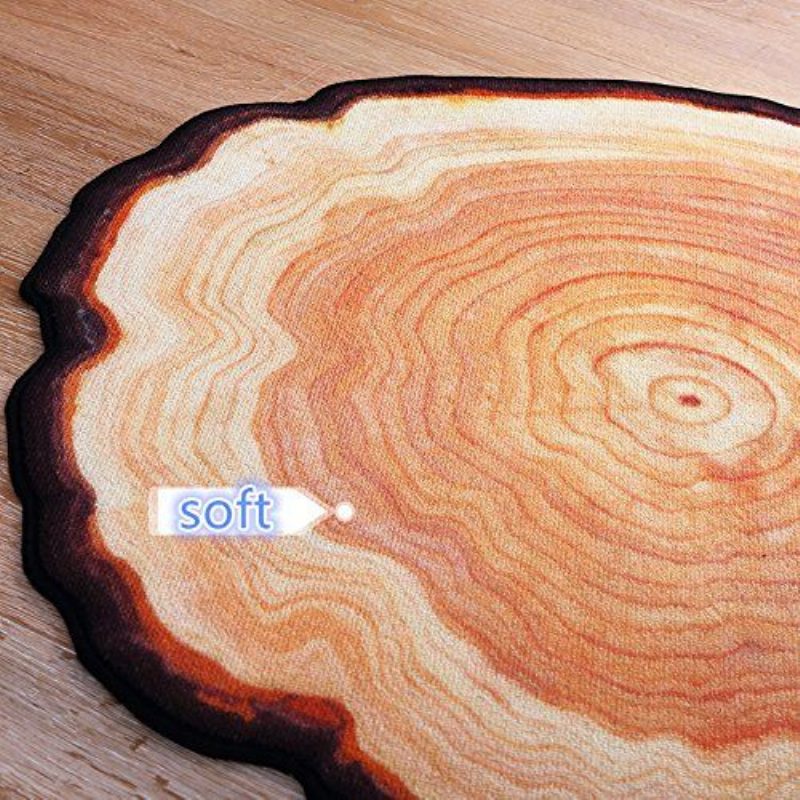 Moderné Okrúhle Domáce Dekorácie Koberce Rural Style Tree Rings Dizajnové Do Spálne K Posteli Veľký Módny Koberec Do Obývačky