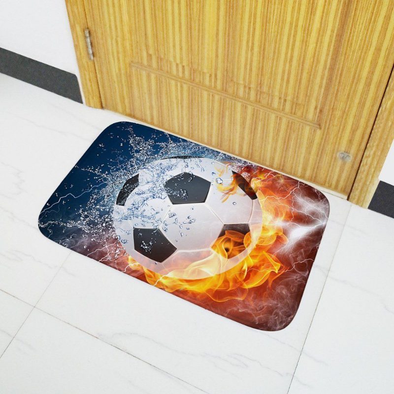 Športová Plocha Koberec Futbal Protišmyková Rohožka Na Dvere Futbalový Vnútorný/vonkajší Mäkká Flanelová Rohož 20" X 31.5"