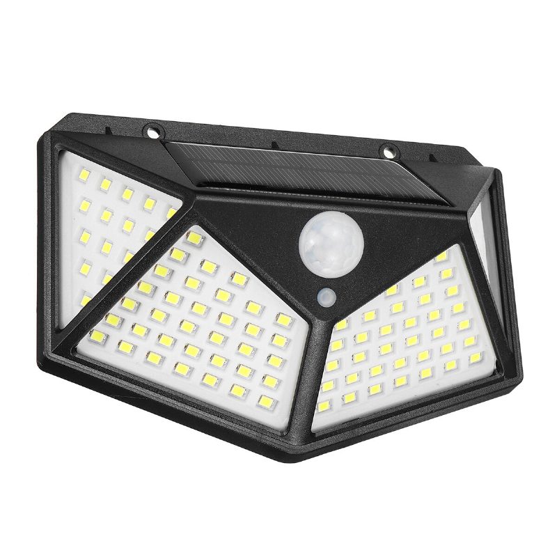 100 Led 800 Lm Vodotesné Nástenné Svetlo Solárne Napájanie 3 Režimy 120° Uhol Snímania Pir Camping Light