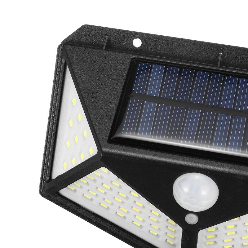 100 Led 800 Lm Vodotesné Nástenné Svetlo Solárne Napájanie 3 Režimy 120° Uhol Snímania Pir Camping Light