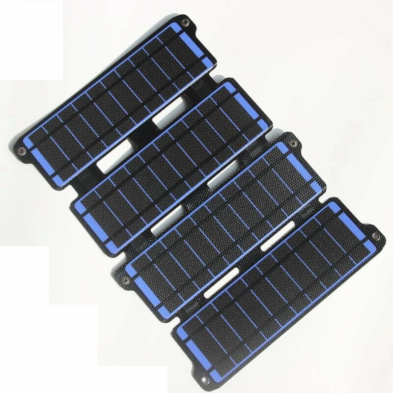 14w Etfe Solárna Nabíjačka S Dvojitým Usb 5v 18v Dc Camping Skladací Solárny Panel Pre Nabíjanie Telefónu Power Bank