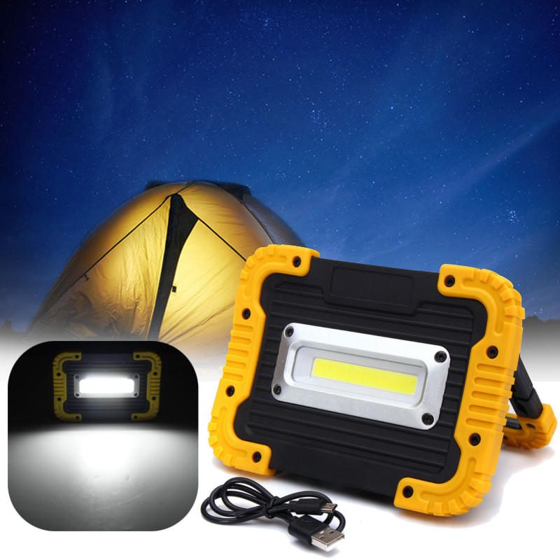 20 Led 10w 750lm Cob Led Pracovné Svetlo Usb Nabíjateľná Rukoväť Baterka Vonkajšia Kempingová Lampa