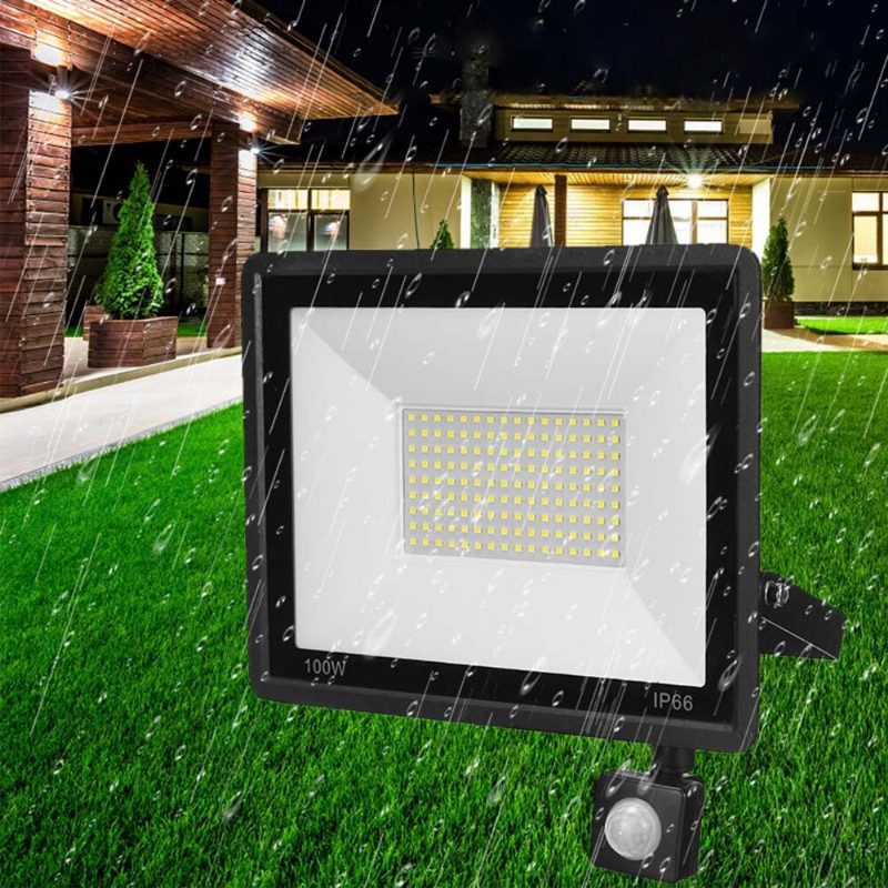 20w/30w/50w/100w Led Floodlight Pir Pohybový Senzor Reflektor Led Flood Light Vodotesné Ip66 Nástenné Vonkajšie Osvetlenie