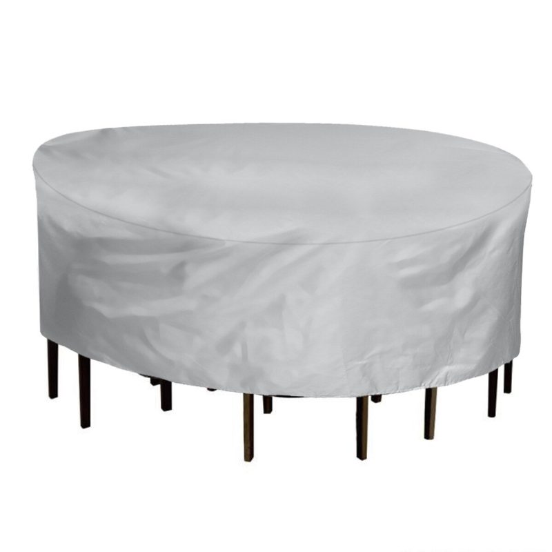 210d Oxford Furniture Cover Okrúhly Ochranný Kryt Vodotesný Vonkajší Záhradný Prachotesný