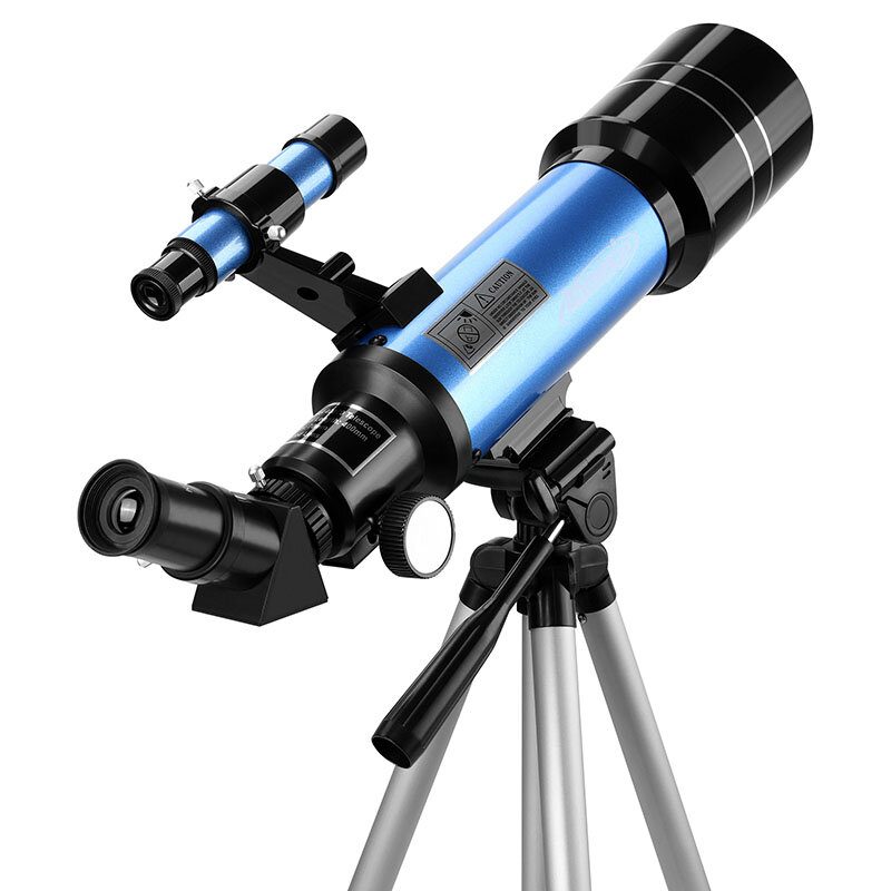 Eu Direct Aomekie 40070 66x Hd Astronomický Teleskop 70 mm Refraktorový Vzpriamený Okulár 3x Barlow Lens Finder S Adaptérom Pre Telefón Na Statív