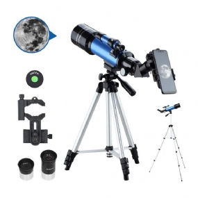 Eu Direct Aomekie 40070 66x Hd Astronomický Teleskop 70 mm Refraktorový Vzpriamený Okulár 3x Barlow Lens Finder S Adaptérom Pre Telefón Na Statív