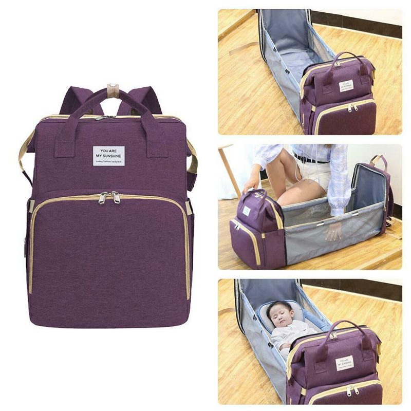 Prenosná Taška Na Plienky Skladacia Baby Travel Large Outdoor Backpack Detská Postieľka Mommy Bags