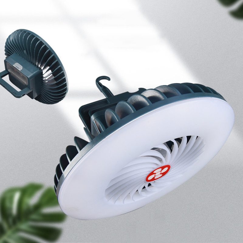 Prenosné Kempingové Svetlo Multifunkčné Usb Ventilátor Vstavané Batérie Nabíjateľné Mini Ventilátorové Abs Vonkajšie Osvetlenie