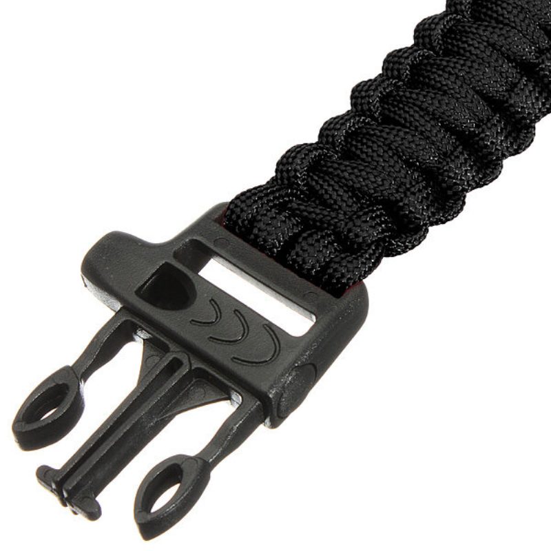 Survival Paracord Náramok Whistle Svetelné Vojenské Hodinky Na Zápästí