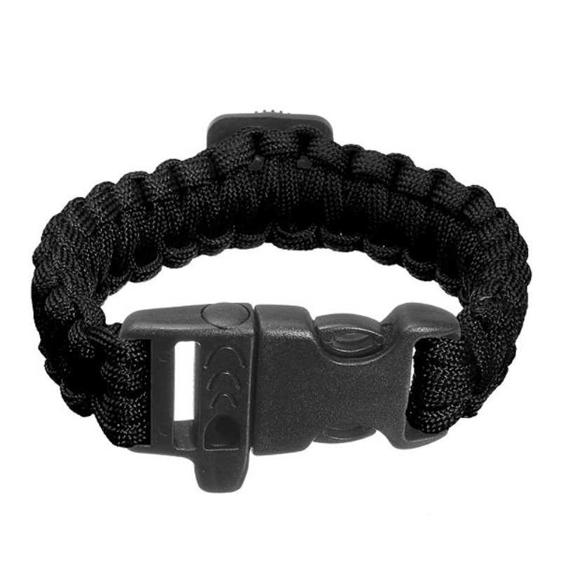 Survival Paracord Náramok Whistle Svetelné Vojenské Hodinky Na Zápästí