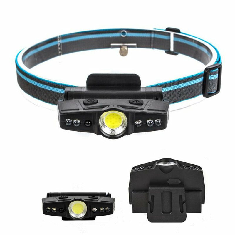 Svetlomet S Vlnovým Senzorom 180° Wide Range Baterka 350lm Led Usb Nabíjateľná Hlavová Cob Vonkajšia Cyklistická Dobrodružná Čelovka