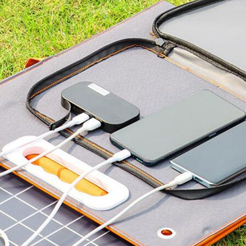 Us Direct 18v 100w Skladací Solárny Panel Núdzová Solárna Nabíjačka S Pd Type-c Qc3.0 Pre Telefóny Tablety Camping Van Rv Trip Výpadok Napájania