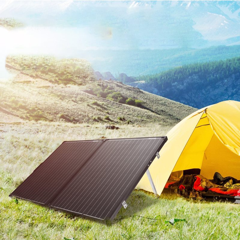 Us Direct Atem Power Ap-fold-fles 200w Monokryštalický Solárny Panel Bez Skla Prenosný Kufor Vybavený 20a Mppt Ovládačom Pre 12v Batérie Rv Camping