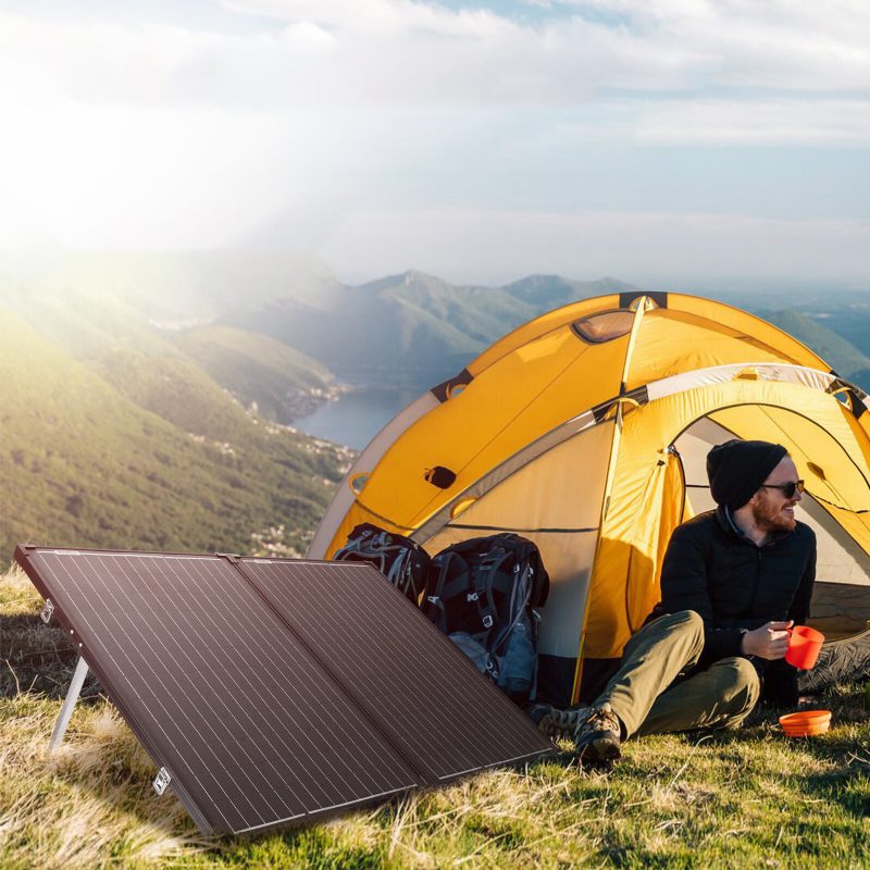 Us Direct Atem Power Ap-fold-fles 200w Monokryštalický Solárny Panel Bez Skla Prenosný Kufor Vybavený 20a Mppt Ovládačom Pre 12v Batérie Rv Camping