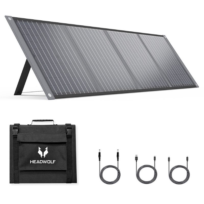 Us Direct Headwolf S100 100w 18v Prenosný Solárny Panel Skladací Ip65 Vodotesný Pre Elektráreň