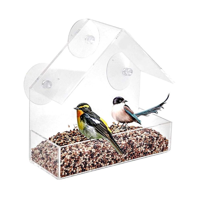 Akrylátové Kŕmidlo Pre Vtáky Priehľadné Okno S Výhľadom Do Vtáčej Búdky