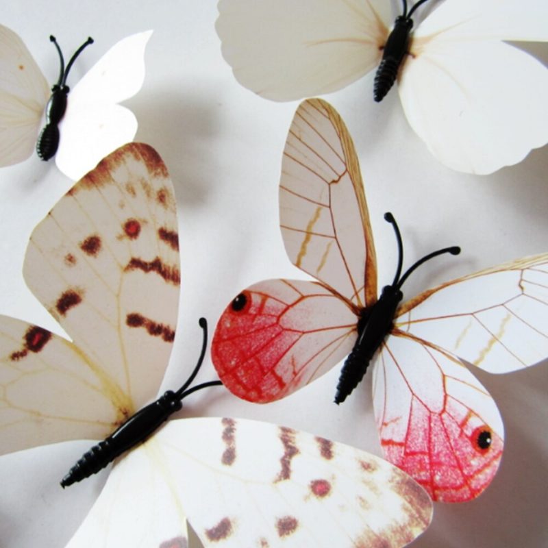 12ks 3d Motýľ Design Decal Umelecké Nálepky Na Stenu Room Ations Home