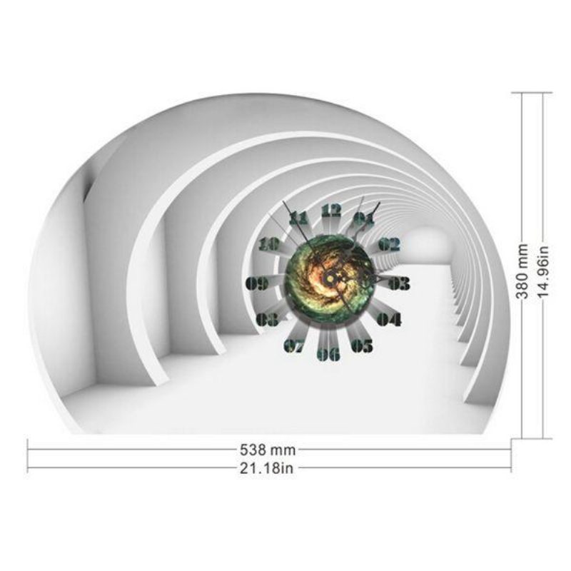 Diy Decal Hodiny Tunnel 3d Nálepky Na Stenu 3d Art Nástenné Home Decor