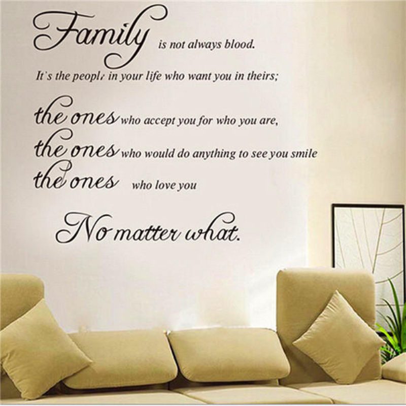 Family Quote Nálepka Na Stenu Odnímateľná Nástenná Maľba Urob Si Sám Obývacia Izba Art Home Decor