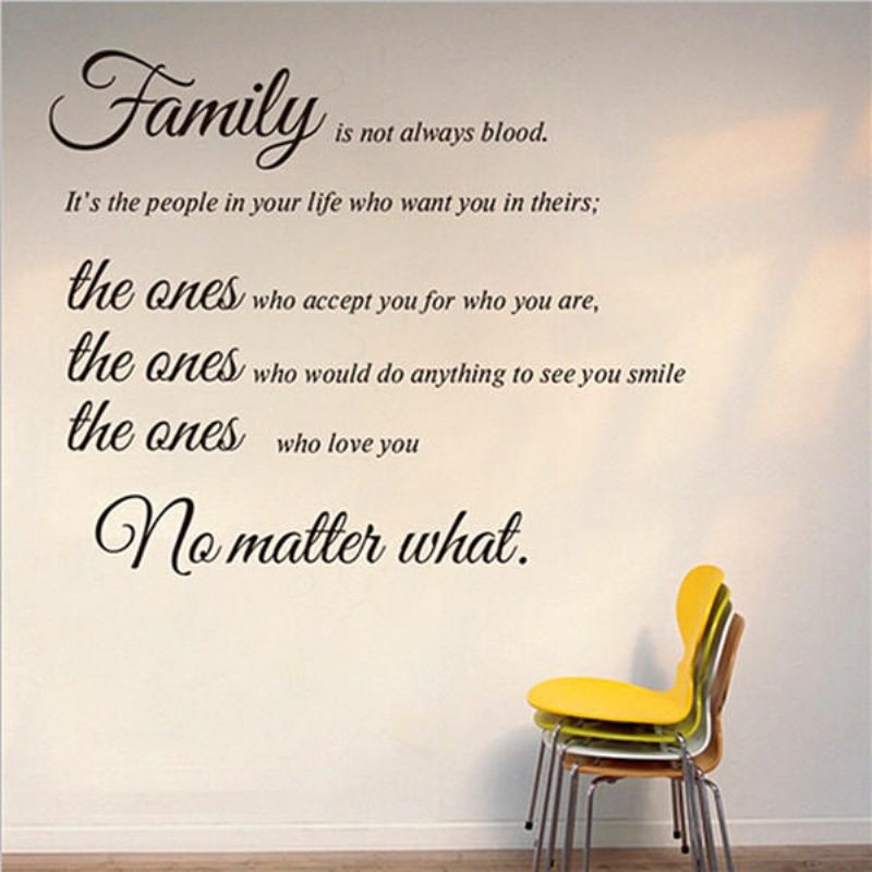 Family Quote Nálepka Na Stenu Odnímateľná Nástenná Maľba Urob Si Sám Obývacia Izba Art Home Decor