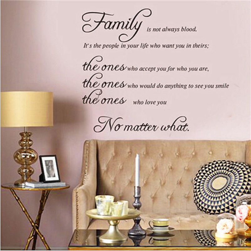 Family Quote Nálepka Na Stenu Odnímateľná Nástenná Maľba Urob Si Sám Obývacia Izba Art Home Decor