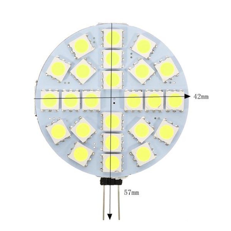 G4 3w Stmievateľná Žiarovka Smd5050 24led Teplá Biela Čisto Dc12v