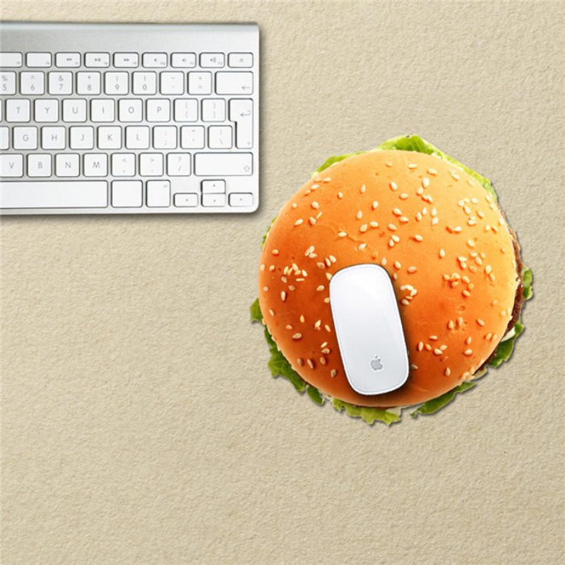 Hamburger Nálepka Na Podložku Pod Myš Nálepky Na Pod Myš Pag Vodotesné Odnímateľné Home Decor Darček