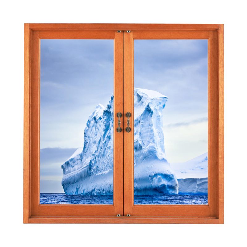 Iceberg 3d Umelý Pohľad Z Okna 3d Nálepky Na Stenu Frigid Barrier Pag Stickers Home Wall Decor Darček