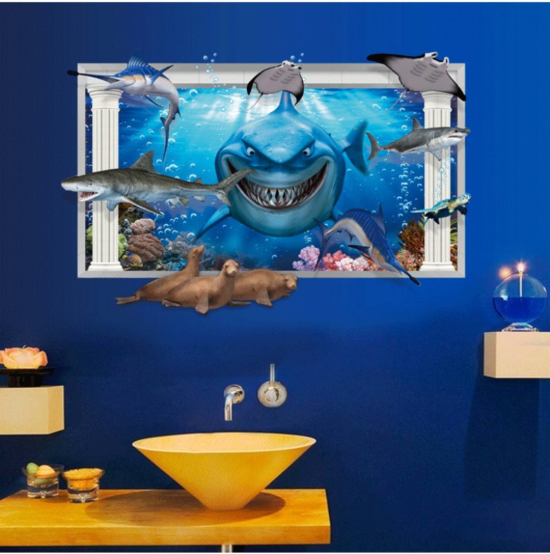 Miico 3d Creative Pvc Nástenné Nálepky Home Decor Mural Art Odnímateľná Nálepka Na Dekoráciu Ponorky