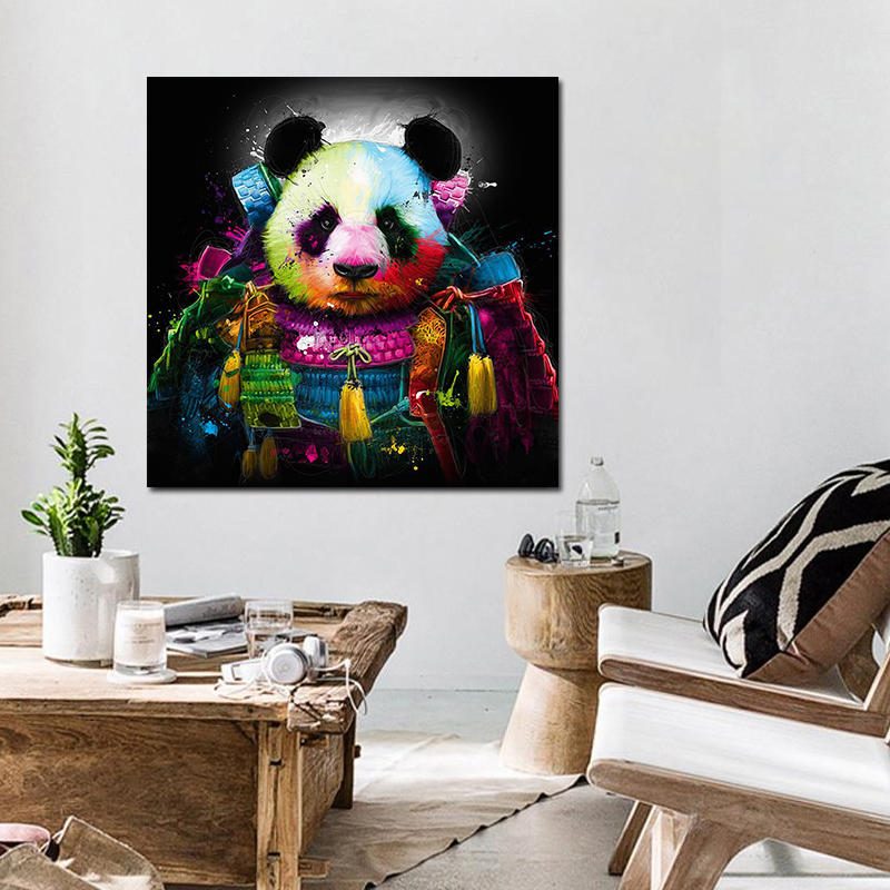 Miico Ručne Maľované Olejomaľby Nástenné Maľby Zvierat Panda Pre Domácu Dekoráciu