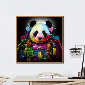 Miico Ručne Maľované Olejomaľby Nástenné Maľby Zvierat Panda Pre Domácu Dekoráciu
