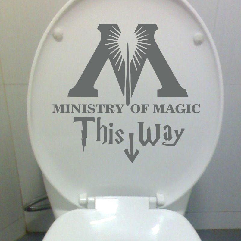 Nálepka Na Stenu Do Kúpeľne Ministry Of Magic Home Decor Toalet Nálepky Na Pre Domácich Majstrov